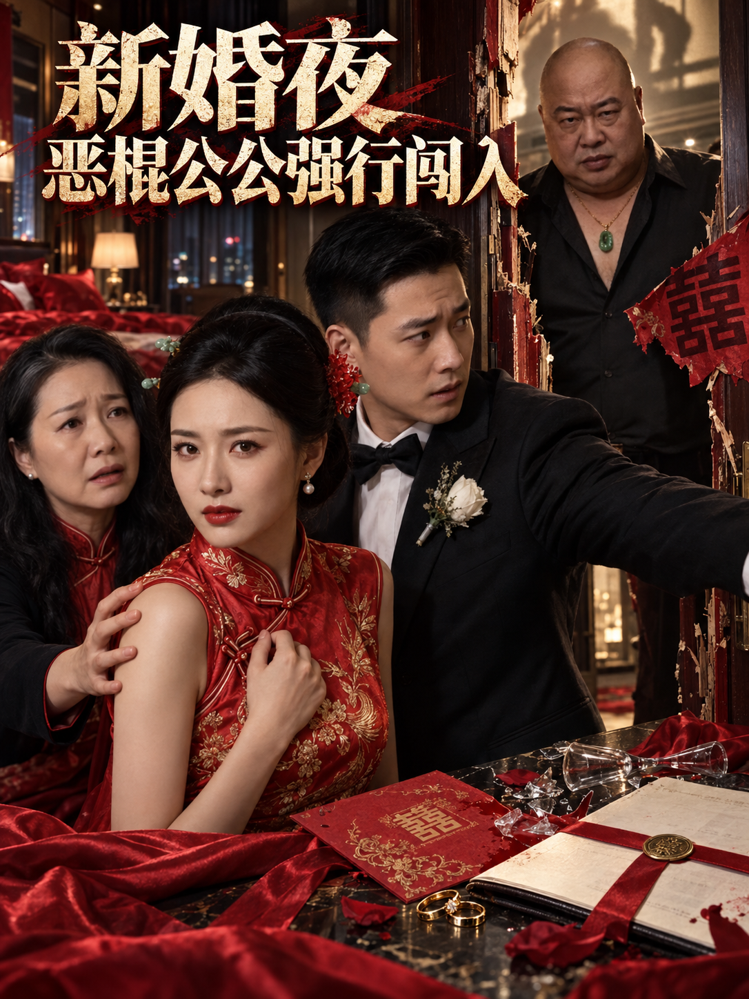 【AI成人短剧】新婚夜 恶棍公公强行闯入