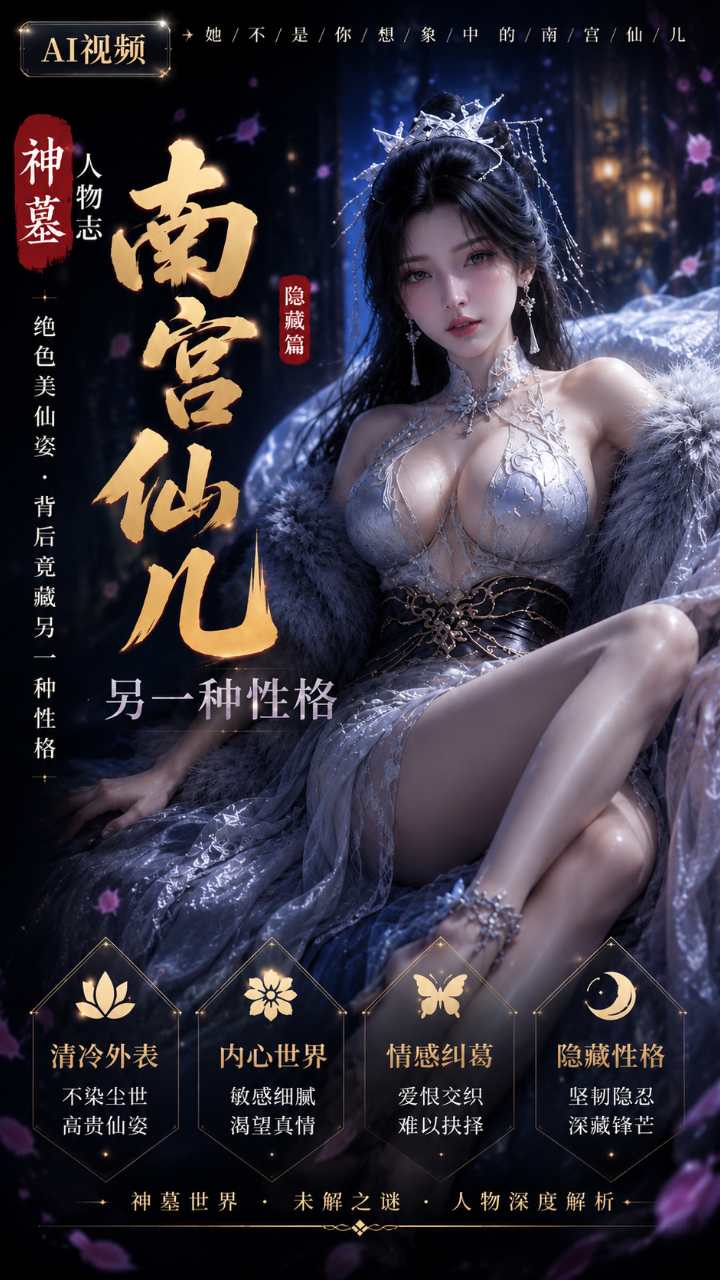 【AI成人视频】神墓 南宫仙儿不为人知的反差一面 全方位肉体侍奉激情榨精